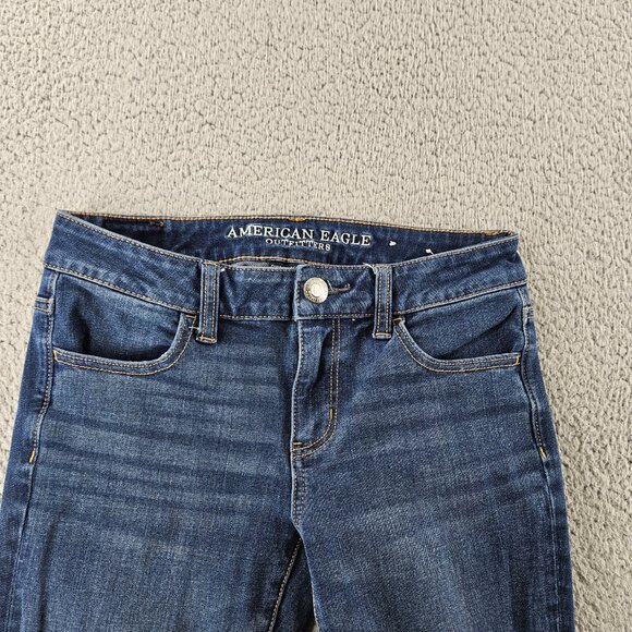 American Eagle Jeans Womens 4 Short‎ Jegging Super Stretch Skinny Denim Pants - Picture 2 of 16